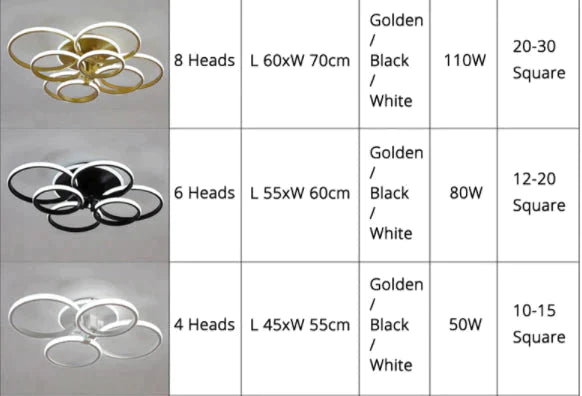 Modern Ceiling Lights Led Lamp For Living Room Bedroom White Coffee Color Surface Mounted Round