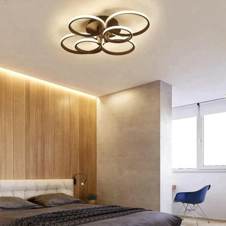 Modern Ceiling Lights Led Lamp For Living Room Bedroom White Coffee Color Surface Mounted Round