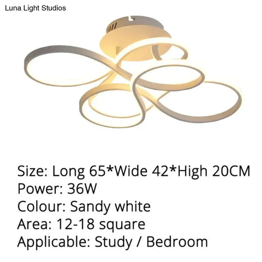 Modern Ceiling Lights White/Gold/Coffee Color Led Lamp For Living Room Bed Study Surface Mounted