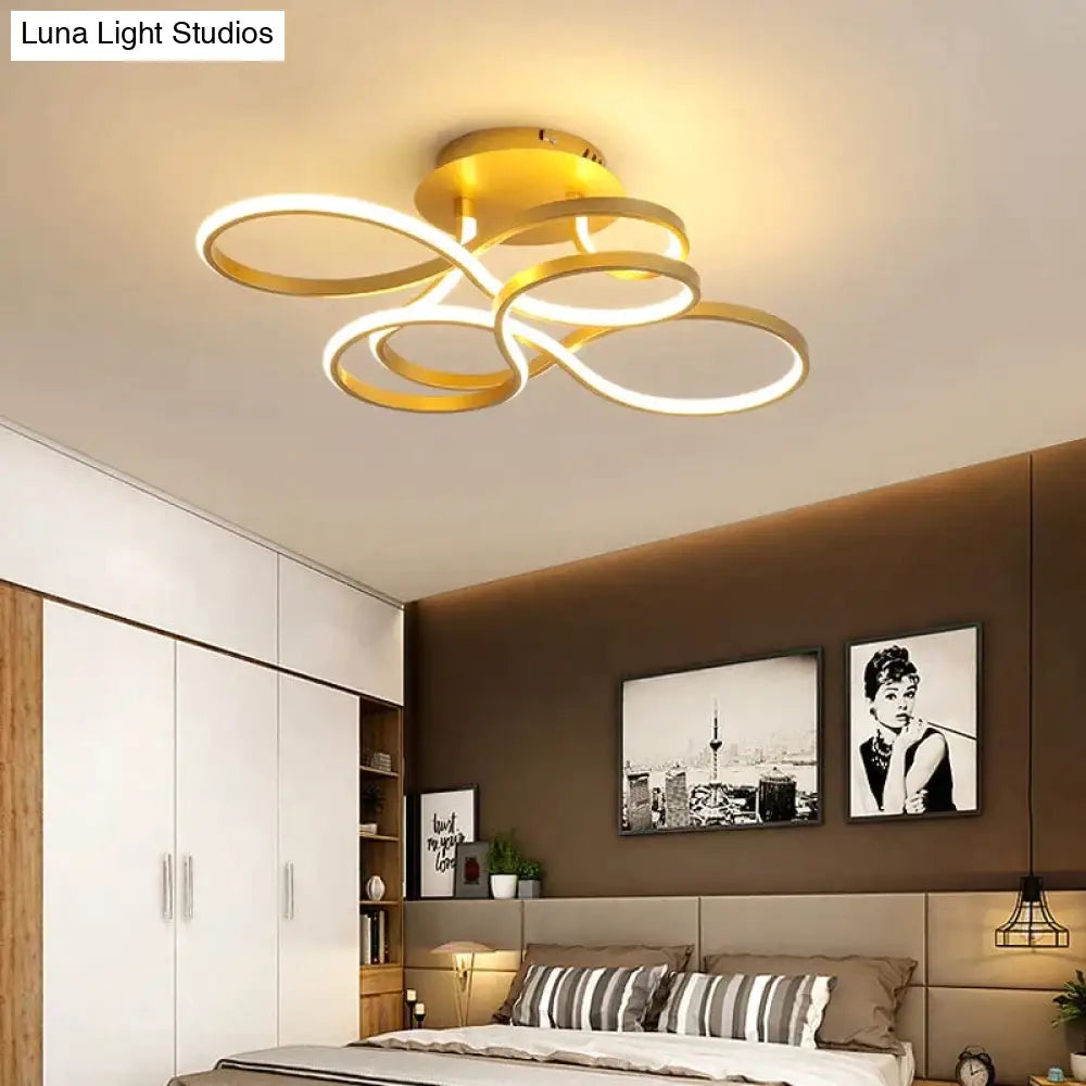 Modern Ceiling Lights White/Gold/Coffee Color Led Lamp For Living Room Bed Study Surface Mounted