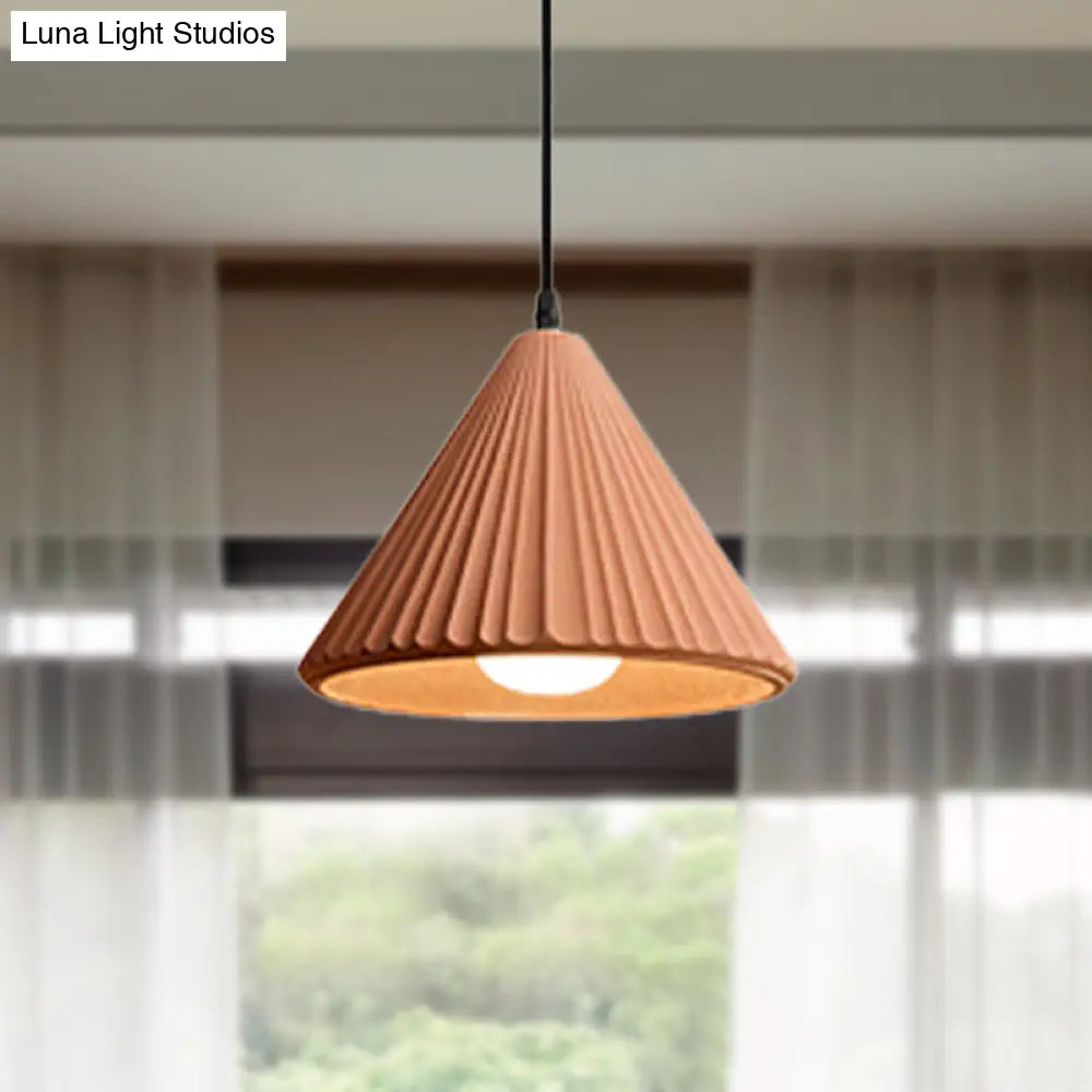 Modern Cement Cone Pendant Lamp - Stylish Light Fixture For Office Kitchen