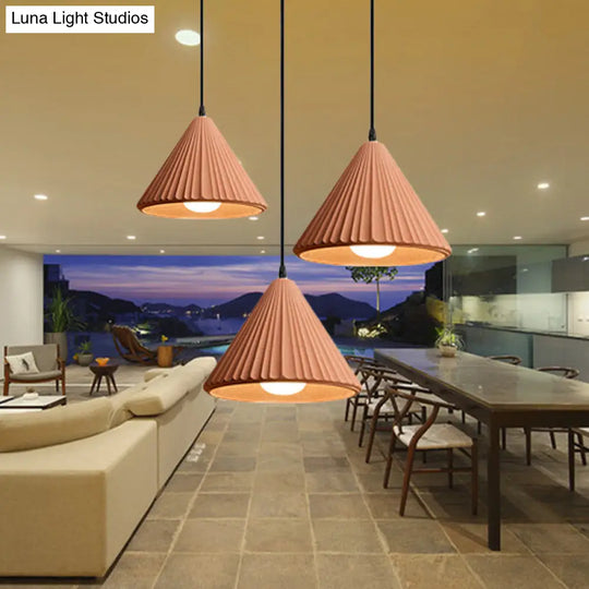 Modern Cement Cone Pendant Lamp - Stylish Light Fixture For Office Kitchen