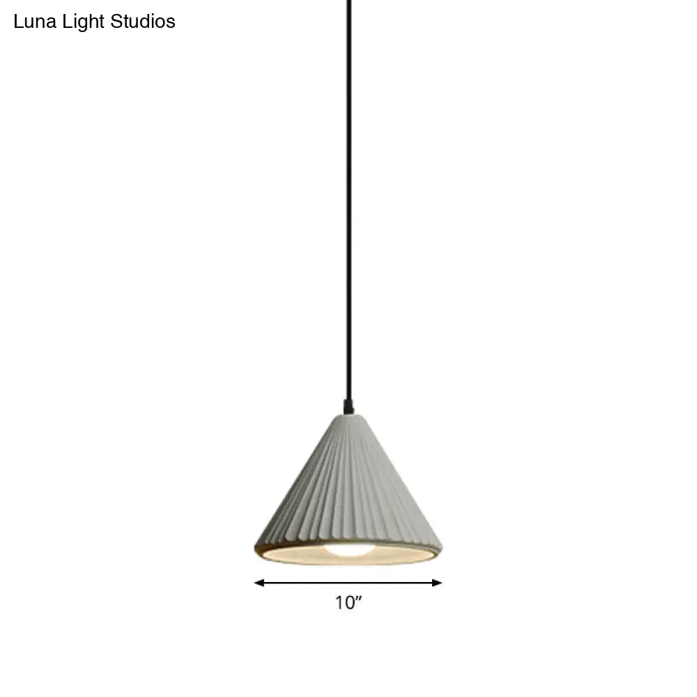 Modern Cement Cone Pendant Lamp - Stylish Light Fixture For Office Kitchen