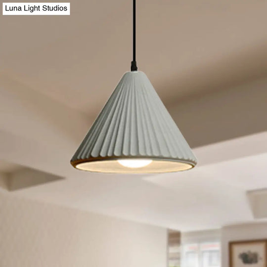 Modern Cement Cone Pendant Lamp - Stylish Light Fixture For Office Kitchen