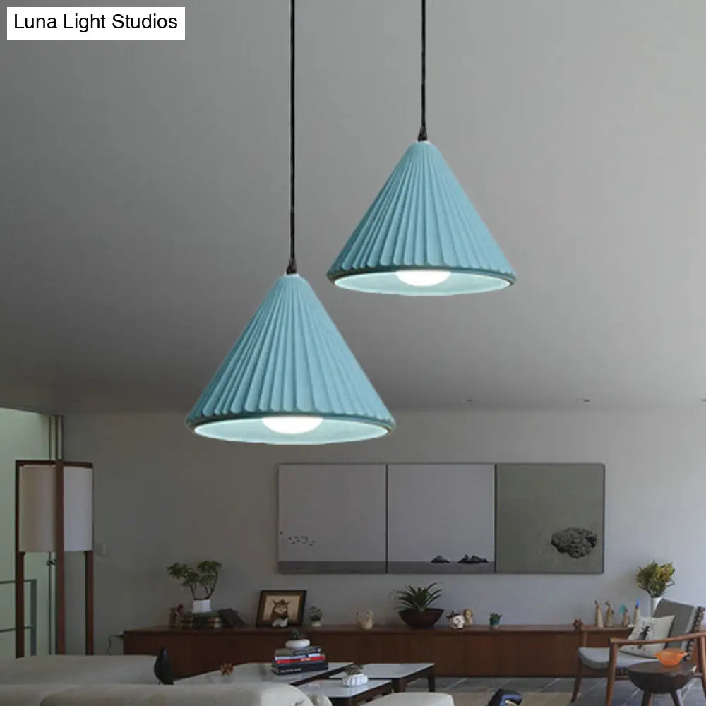 Modern Cement Cone Pendant Lamp - Stylish Light Fixture For Office Kitchen