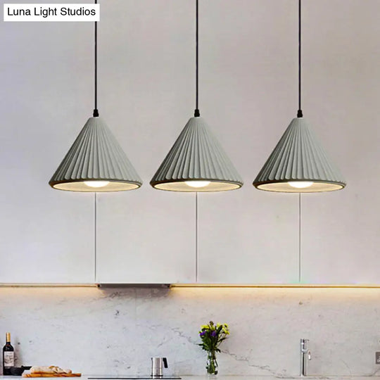 Modern Cement Cone Pendant Lamp - Stylish Light Fixture For Office Kitchen