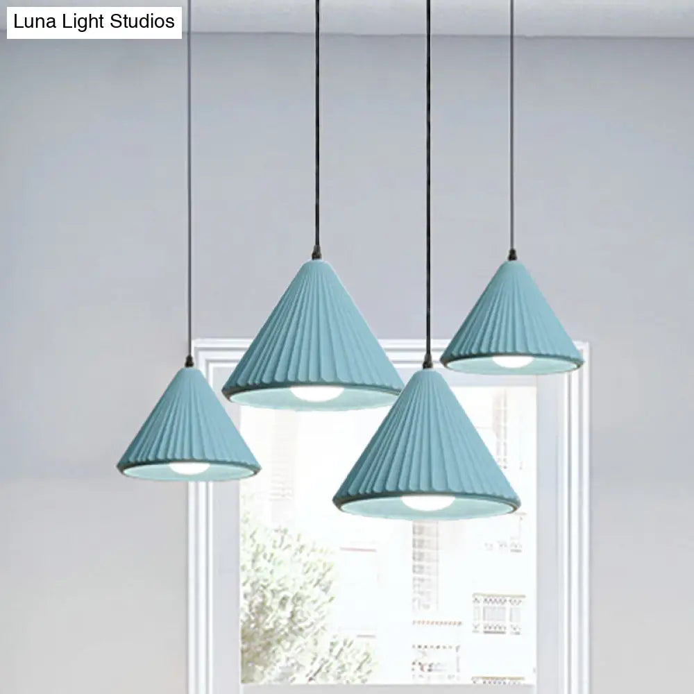 Modern Cement Cone Pendant Lamp - Stylish Light Fixture For Office Kitchen