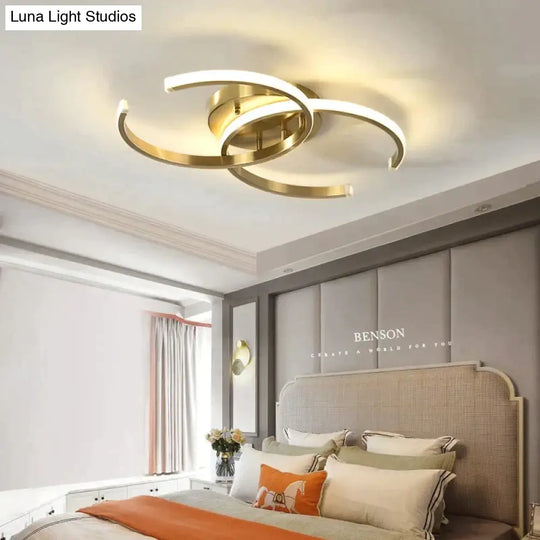 Modern Changeable Led Ceiling Lamp Living Room Copper Lights Bedroom Kitchen Fixtures Lighting With