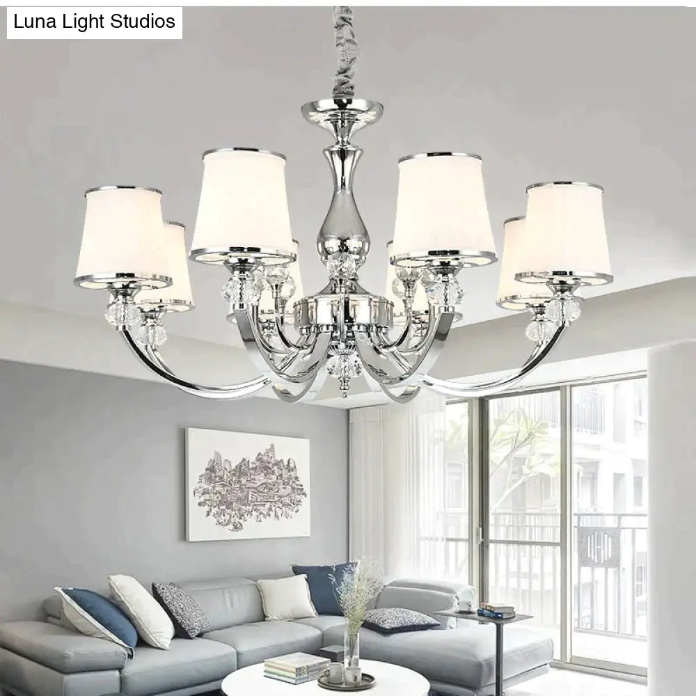 Modern Chrome Chandelier Lights For Living Room 3 Chandelier / Without Bulbs Ceiling Light