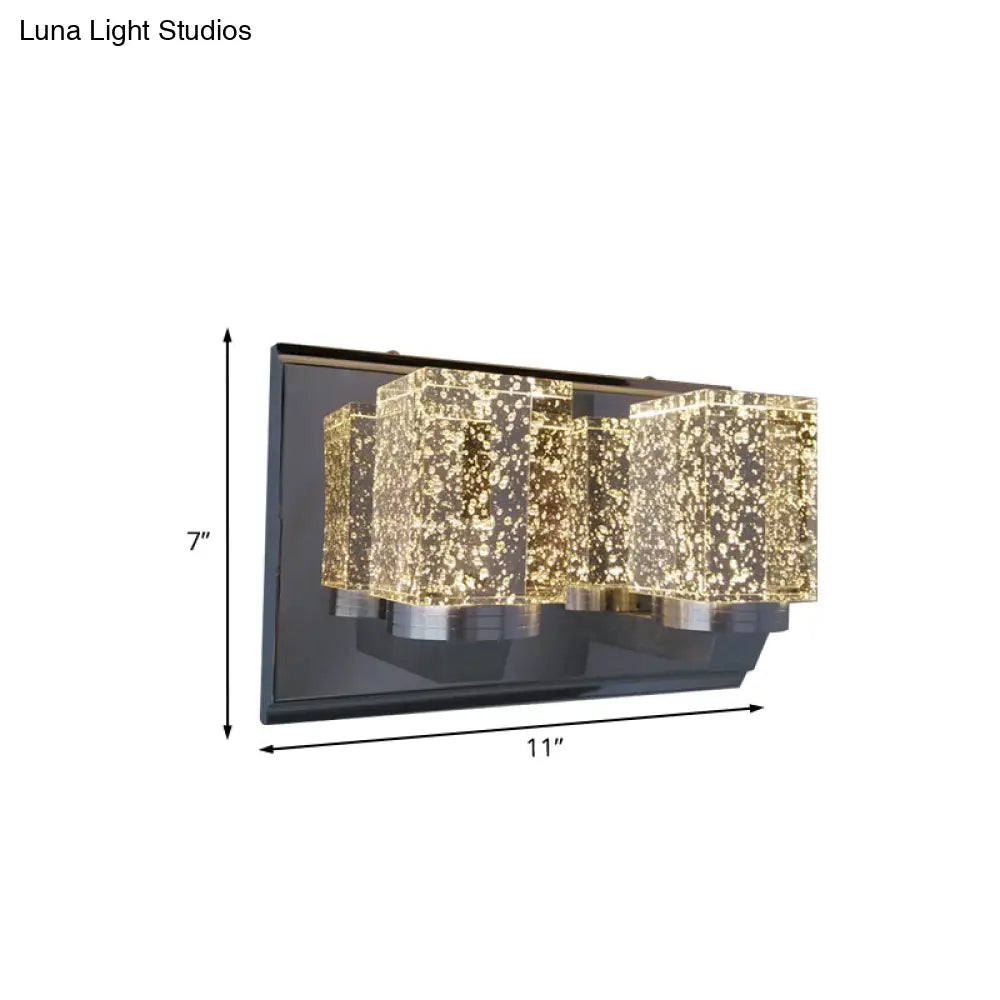 Modern Chrome Crystal Led Wall Mounted Bedroom Light