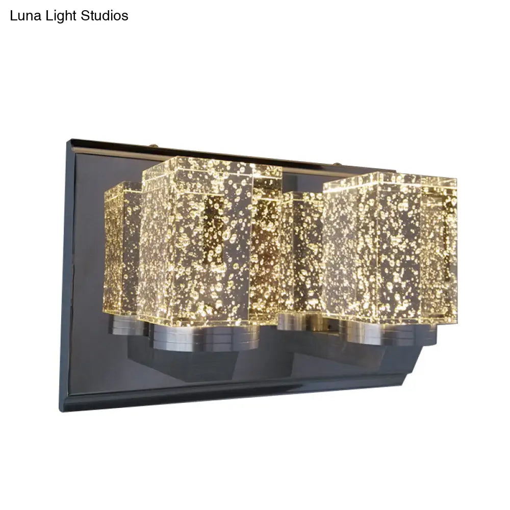 Modern Chrome Crystal Led Wall Mounted Bedroom Light