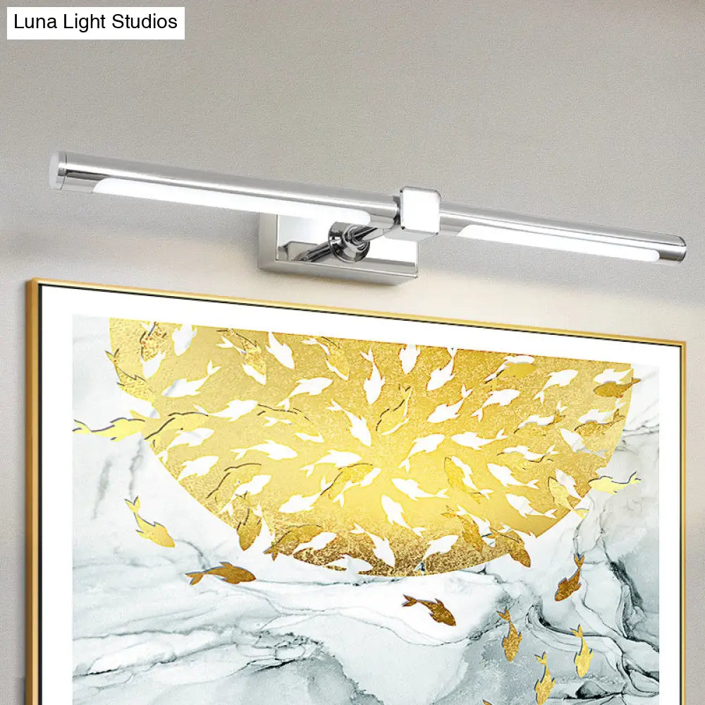 Modern Chrome Led Vanity Light Fixture For Wall Mount - Perfect Bathrooms