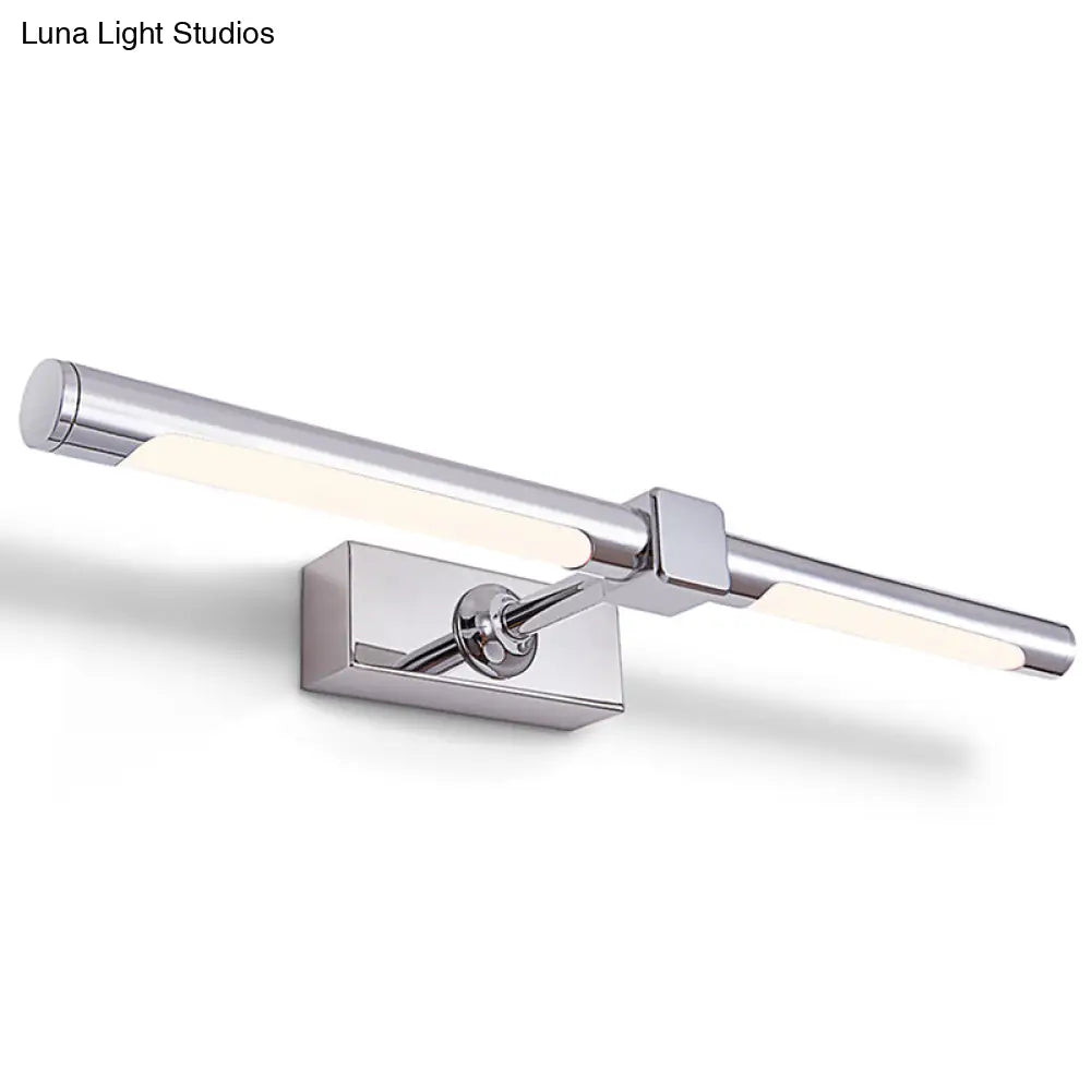 Modern Chrome Led Vanity Light Fixture For Wall Mount - Perfect Bathrooms