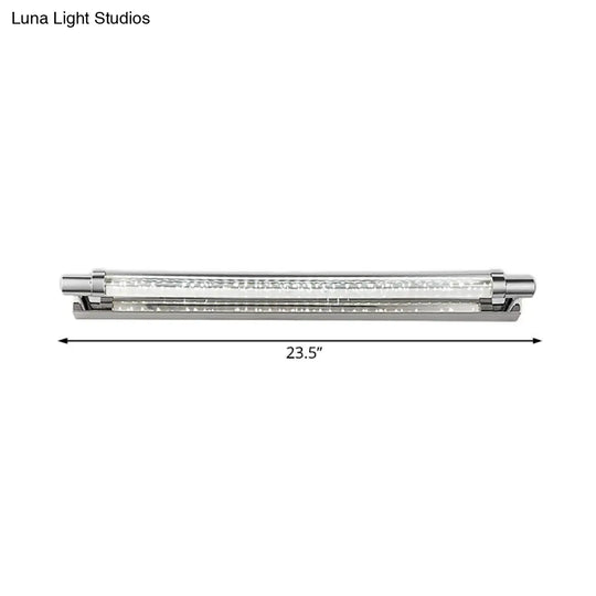 Modern Chrome Led Vanity Light With Adjustable Warm/White/Third Gear Settings For Bathroom -