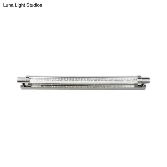 Modern Chrome Led Vanity Light With Adjustable Warm/White/Third Gear Settings For Bathroom -