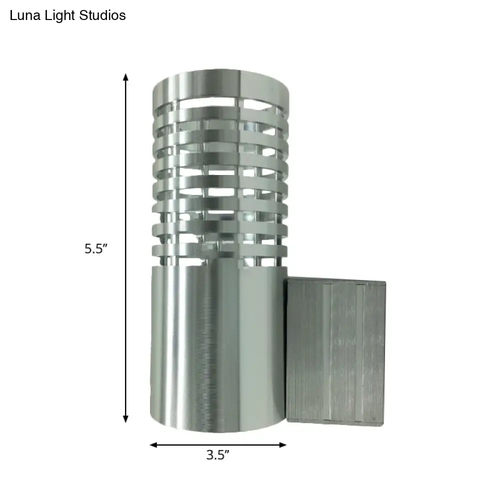 Modern Chrome Led Wall Lamp With Hollow Design And Warm/White Light