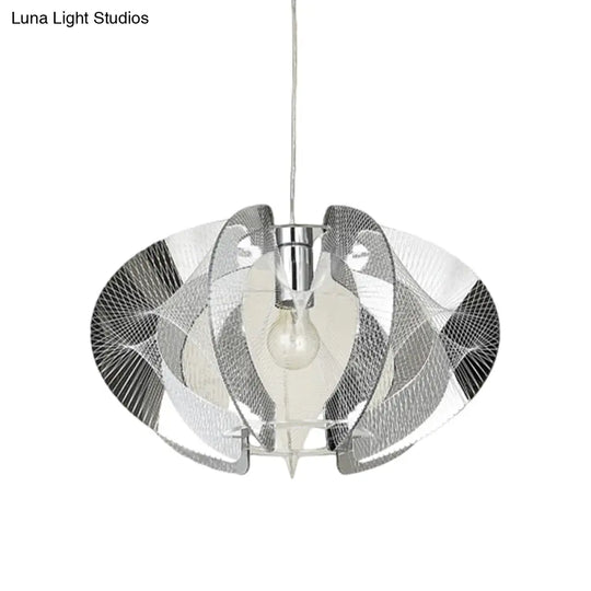 Modern Chrome Pendant Lamp With Acrylic Shade - Restaurant Lighting