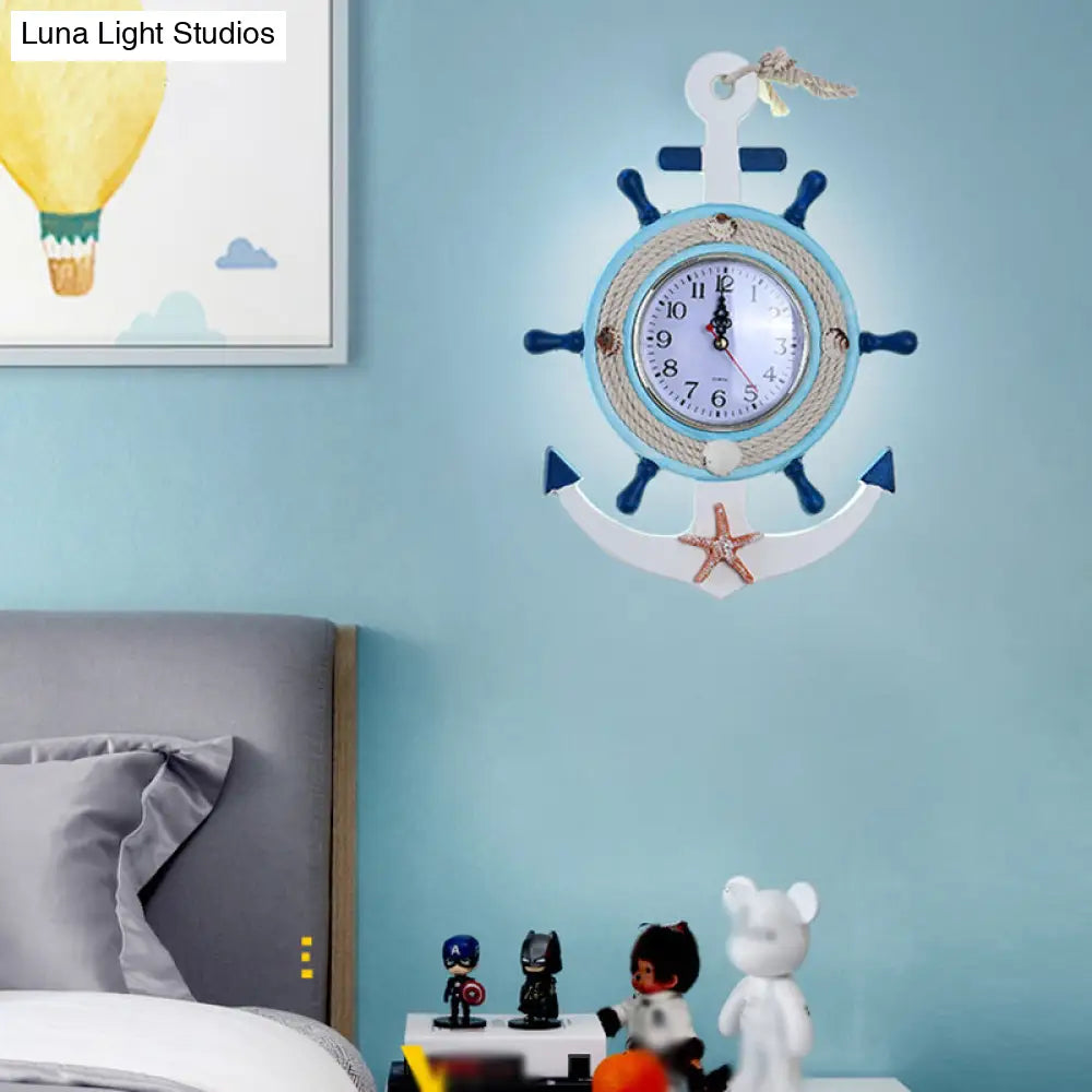 Modern Circle Led Wall Light For Kids Room - Metallic Mount Fixture