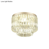 Modern Clear Crystal Flush Mount