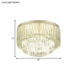 Modern Clear Crystal Flush Mount