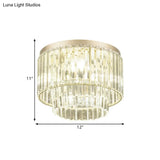 Modern Clear Crystal Flush Mount