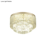 Modern Clear Crystal Flush Mount