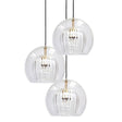 Modern Clear Double Glass Globe Pendant Lamp - Perfect For Living Rooms / 6.5