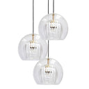Modern Clear Double Glass Globe Pendant Lamp - Perfect For Living Rooms / 6.5