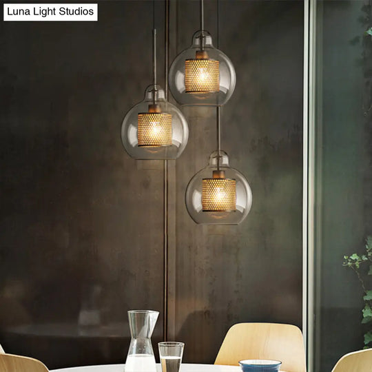 Modern Clear Glass Pendant Light For Dining Table - 1 Hanging Fixture