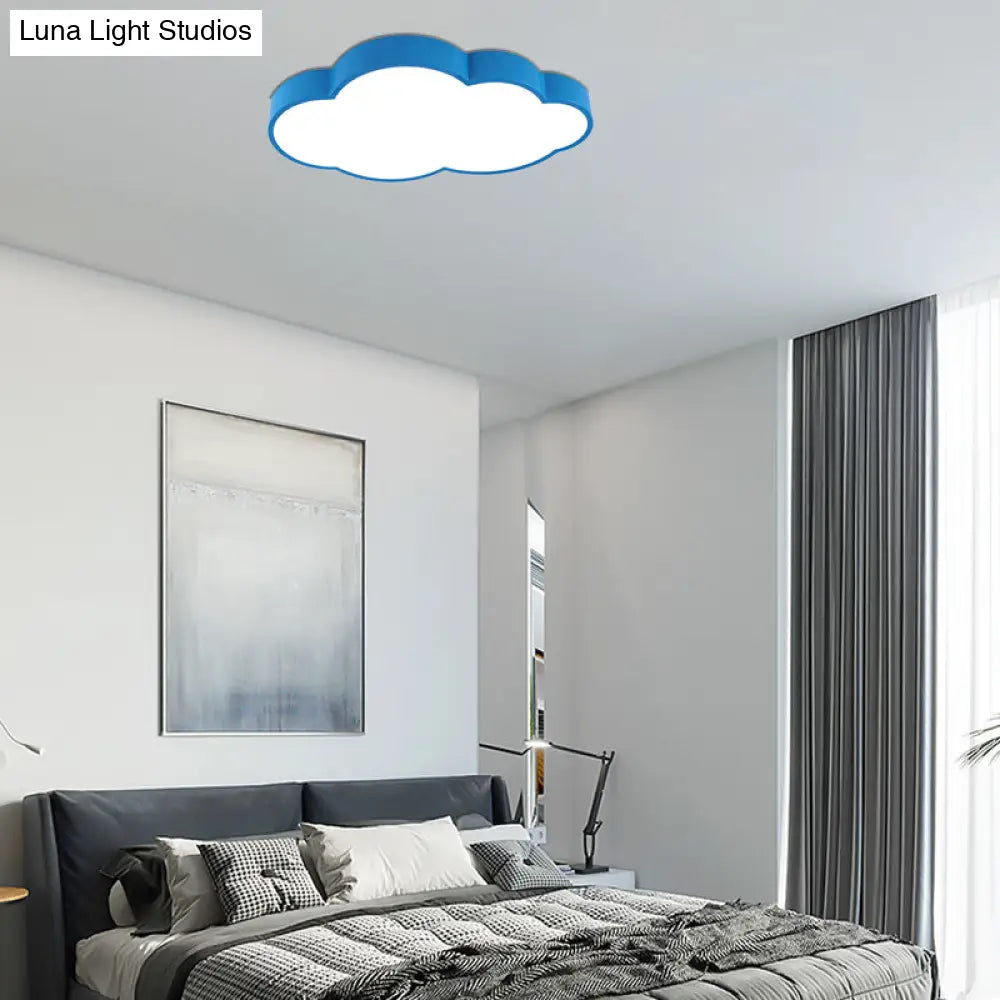 Modern Cloud Ceiling Lamp & Led Flush Light For Hallway - Acrylic Metal Undertint