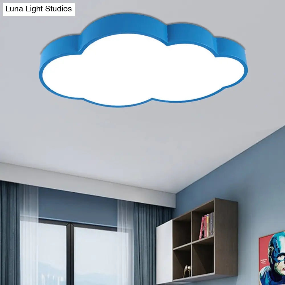 Modern Cloud Ceiling Lamp & Led Flush Light For Hallway - Acrylic Metal Undertint