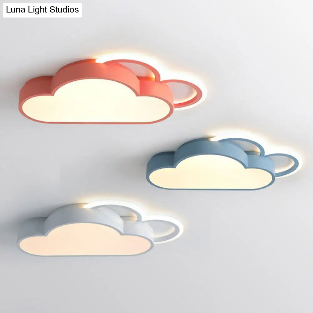 Modern Cloud Design Led Flush Mount Lighting Fixture For Bedrooms