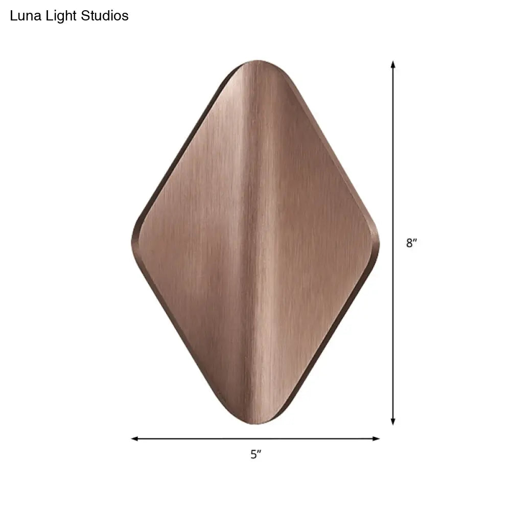 Modern Concave Metal Wall Sconce With Led In Black/Gold/Coffee For Living Room