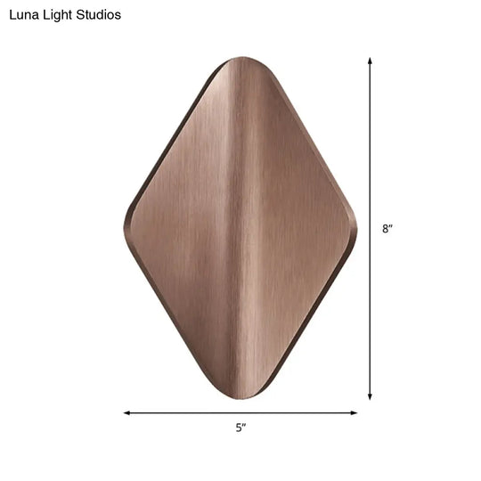 Modern Concave Metal Wall Sconce With Led In Black/Gold/Coffee For Living Room