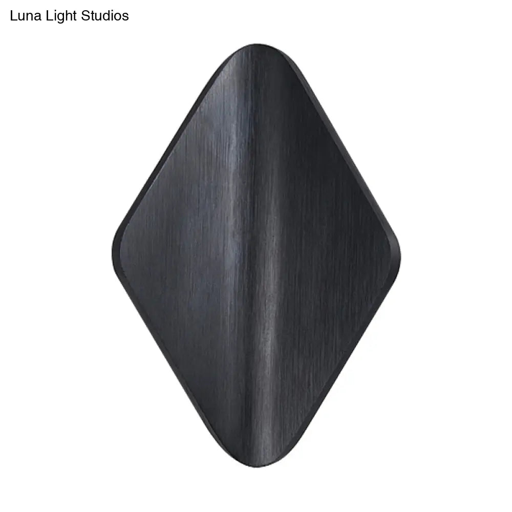 Modern Concave Metal Wall Sconce With Led In Black/Gold/Coffee For Living Room