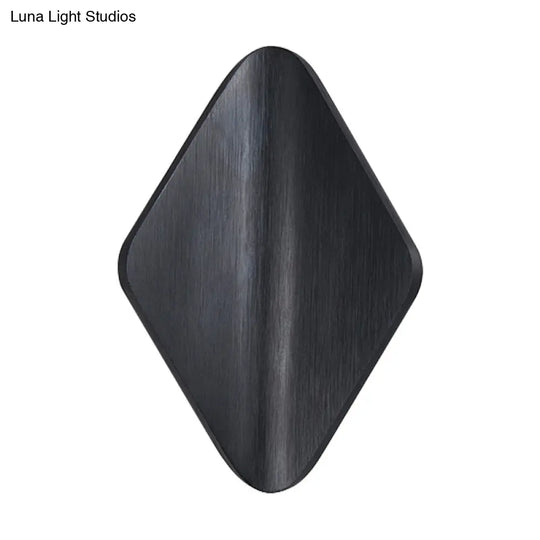 Modern Concave Metal Wall Sconce With Led In Black/Gold/Coffee For Living Room