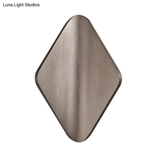 Modern Concave Metal Wall Sconce With Led In Black/Gold/Coffee For Living Room