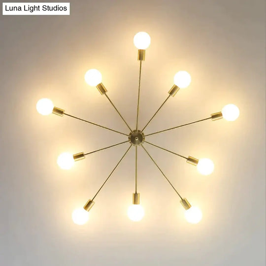 Modern Copper Ceiling Light Dining Brass Lamp Living Led Fixtures Kitchen Lustres Lights Nordic