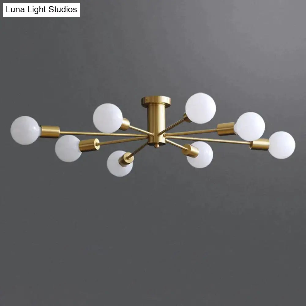 Modern Copper Ceiling Light Dining Brass Lamp Living Led Fixtures Kitchen Lustres Lights Nordic