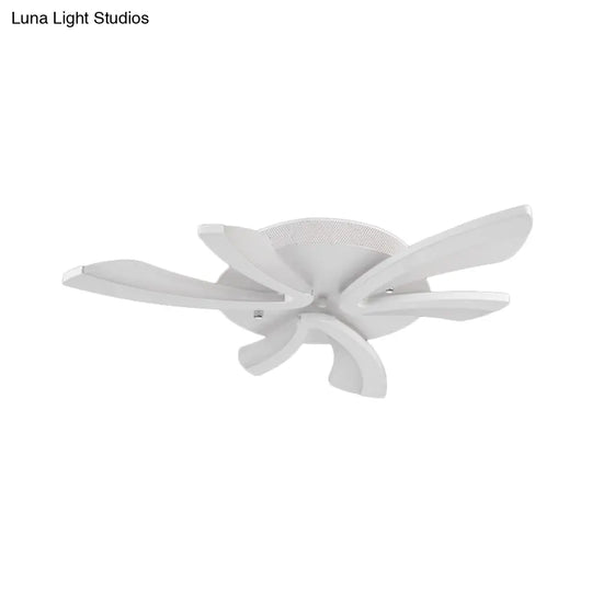 Modern Coral Semi Flush Mount Ceiling Light - 3/5/12-Head Acrylic Flushmount In Warm/White