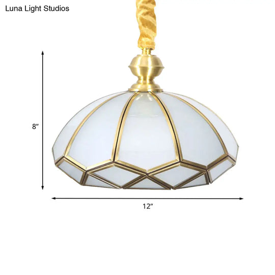 Modern Cream/Textured White Glass Hat Pendant Light - Stylish 1 Bulb Suspended Fixture For Living