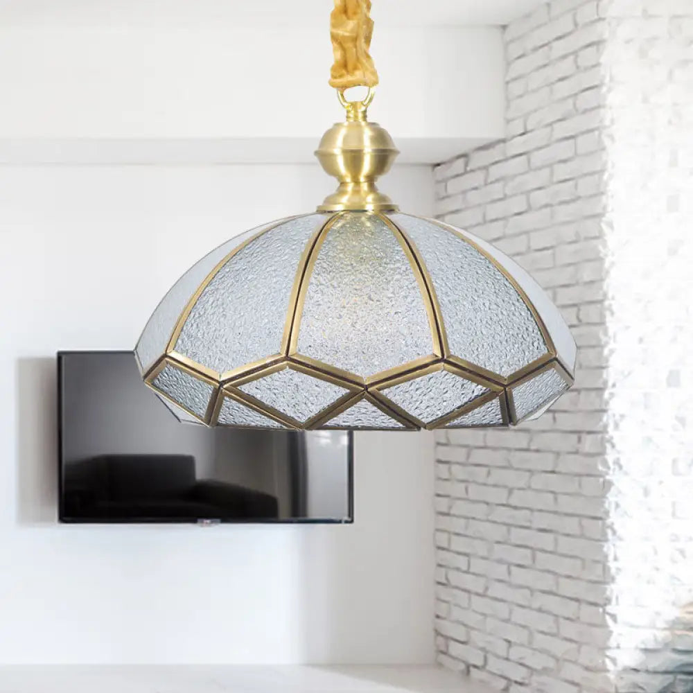 Modern Cream/Textured White Glass Hat Pendant Light - Stylish 1 Bulb Suspended Fixture For Living