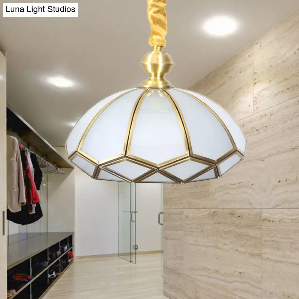 Modern Cream/Textured White Glass Hat Pendant Light - Stylish 1 Bulb Suspended Fixture For Living