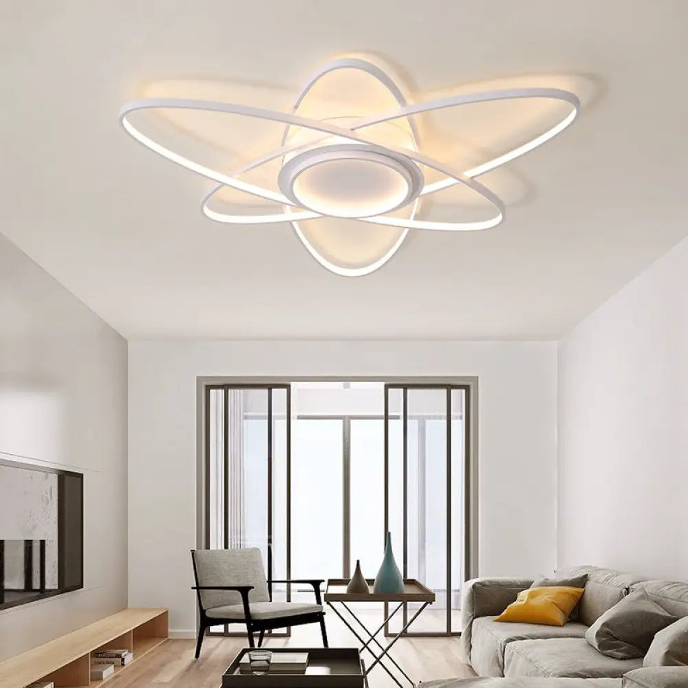 Modern Creative Ceiling Lights - Acrylic And Metal Light Fixture (25.5’/31.5’/39’) Warm/White