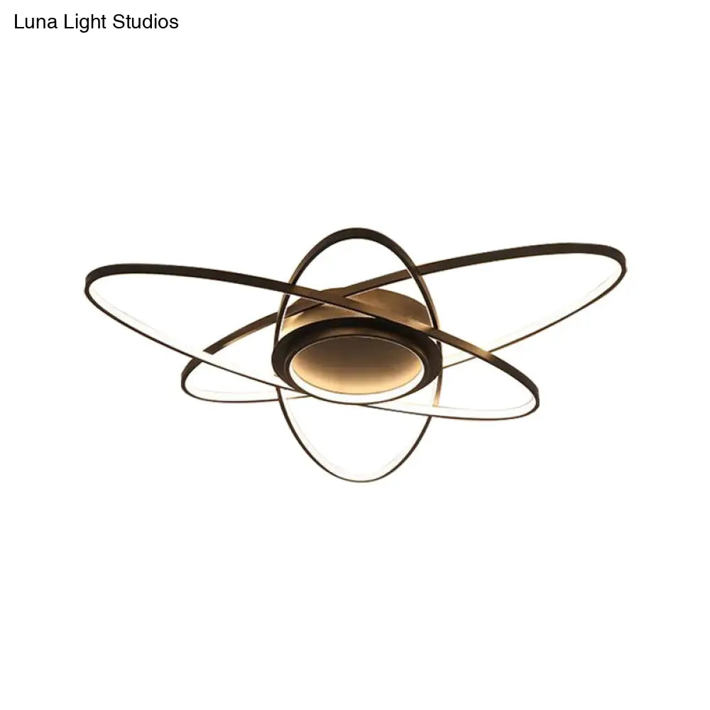 Modern Creative Ceiling Lights - Acrylic And Metal Light Fixture (25.5/31.5/39) Warm/White Lighting