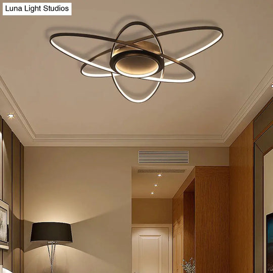 Modern Creative Ceiling Lights - Acrylic And Metal Light Fixture (25.5/31.5/39) Warm/White Lighting