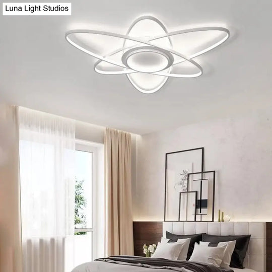 Modern Creative Ceiling Lights - Acrylic And Metal Light Fixture (25.5/31.5/39) Warm/White Lighting