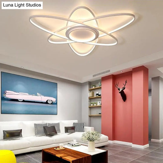 Modern Creative Ceiling Lights - Acrylic And Metal Light Fixture (25.5/31.5/39) Warm/White Lighting