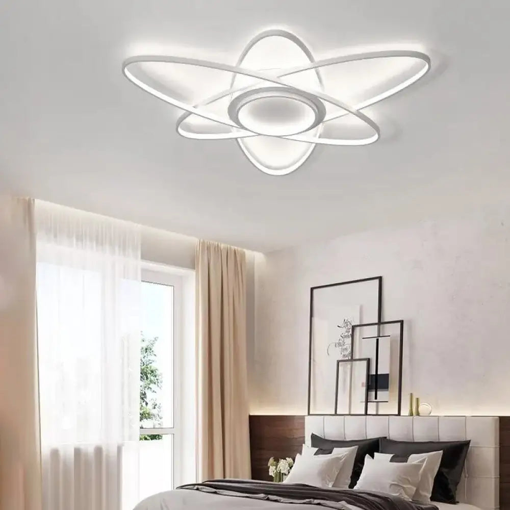 Modern Creative Ceiling Lights - Acrylic And Metal Light Fixture (25.5’/31.5’/39’) Warm/White