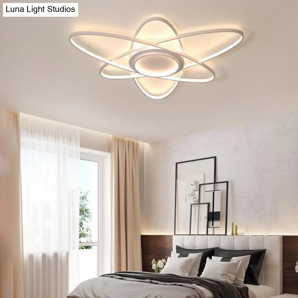 Modern Creative Ceiling Lights - Acrylic And Metal Light Fixture (25.5/31.5/39) Warm/White Lighting